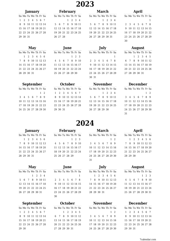 2023-2024 Printable Calendar