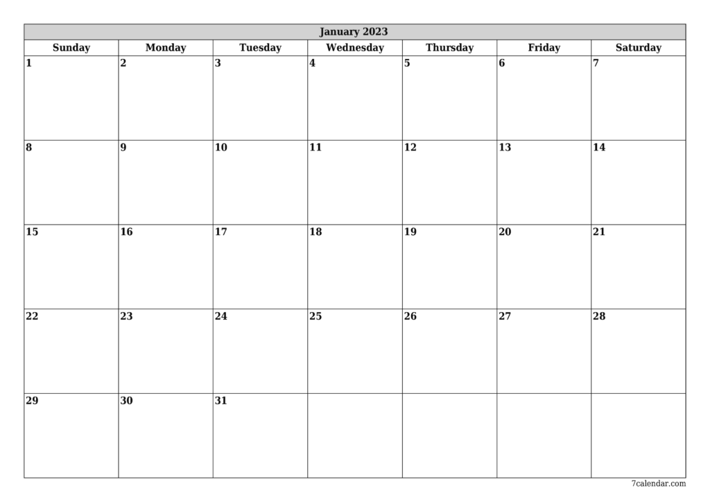 2023 Planner Calendar Printable