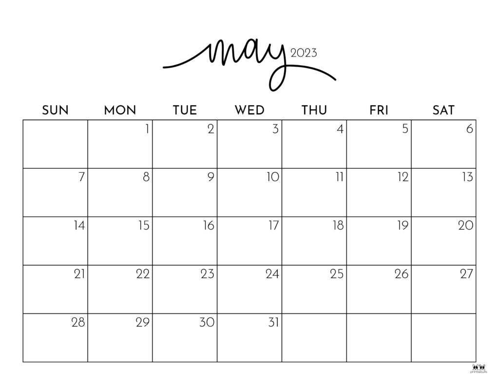 Calendar May 2023 Printable