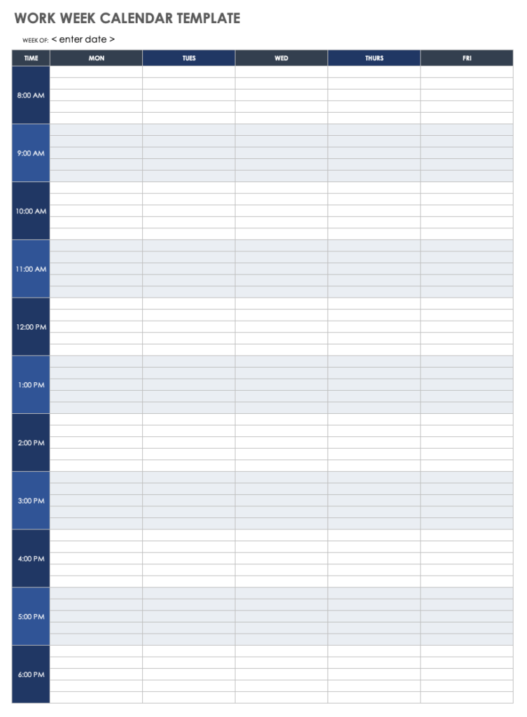 90 Day Blank 12 Week Calendar Template Printable