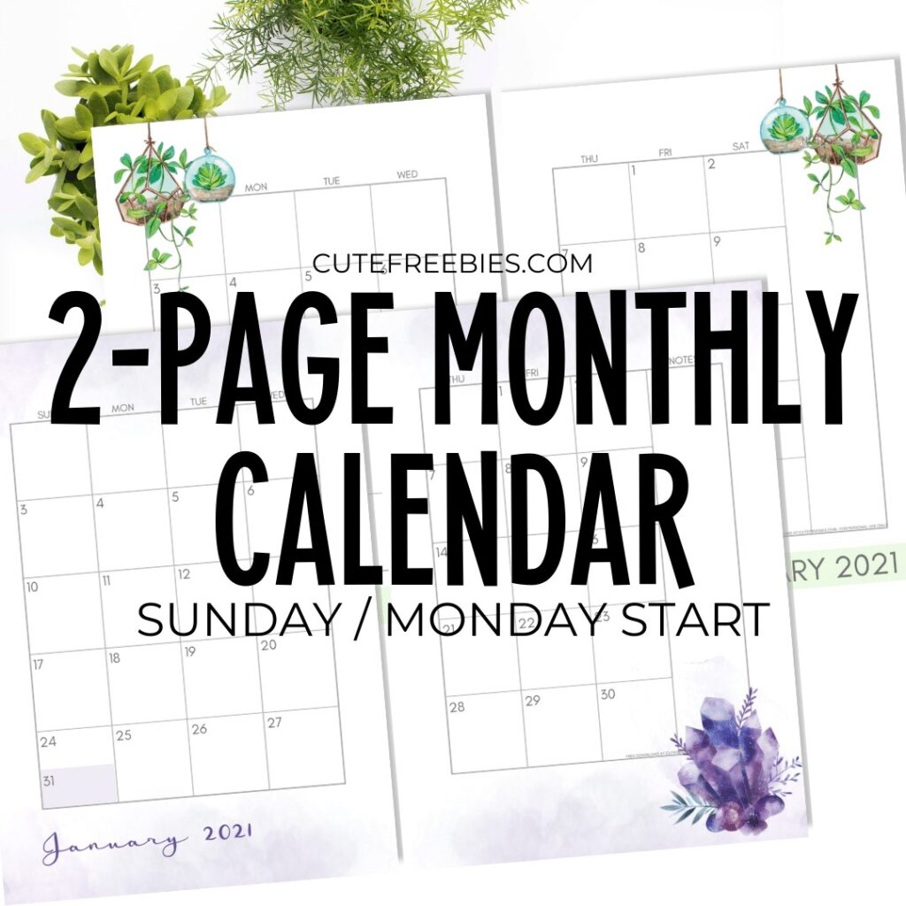 Free Printable Blank Calendar Pages With Insert For Photo