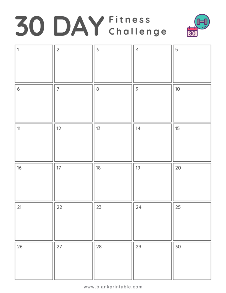 14 Day Challenge Calendar Blank Printable - 2024 Calendar Printable