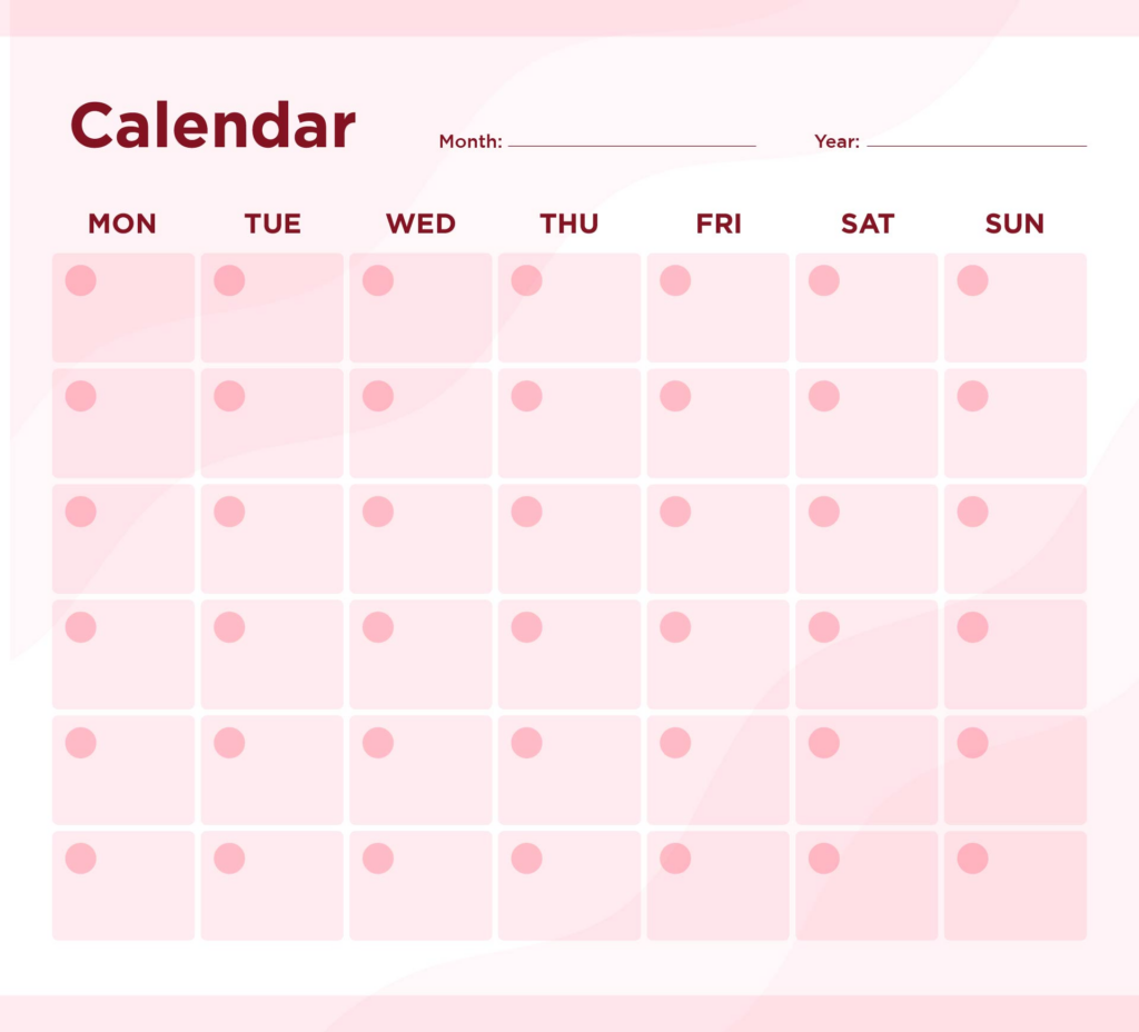 4 Best Blank 12 Month Calendar Printable Printablee