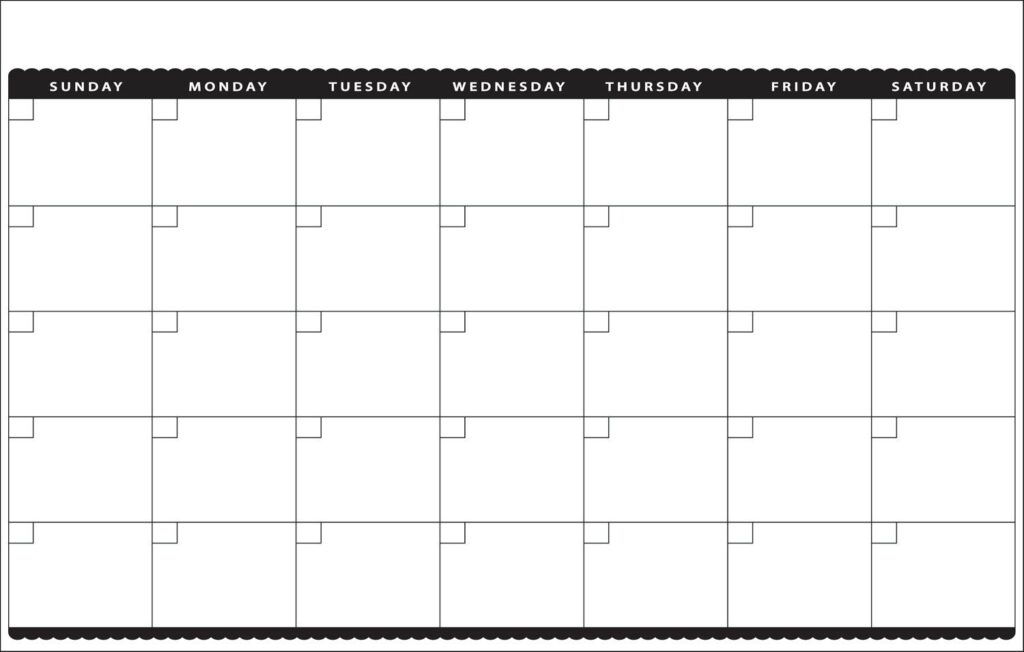 7 Best Images Of Cute Printable Blank Calendar Cute Blank Blank Calendar Template Monthly Calendar Printable Calendar Printables