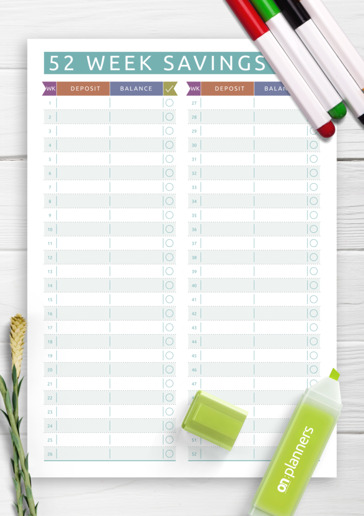 Printable 52 Week Calendar With Blank Chart 2024 Calendar Printable
