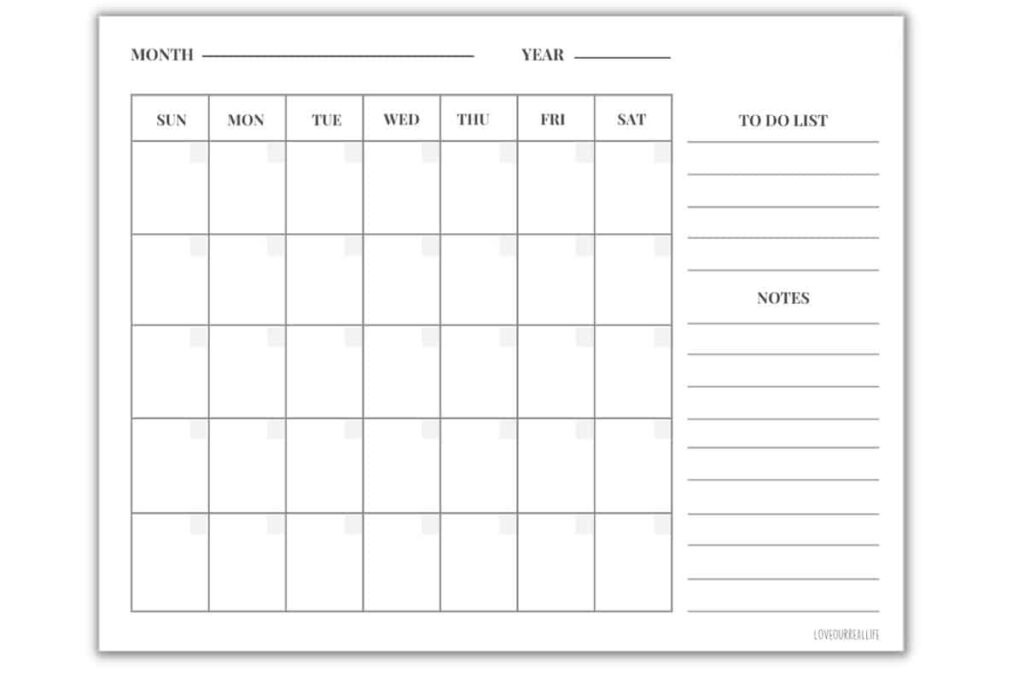 Blank Calendar Chart Free Printables Black And White 2023 Calendar Printable