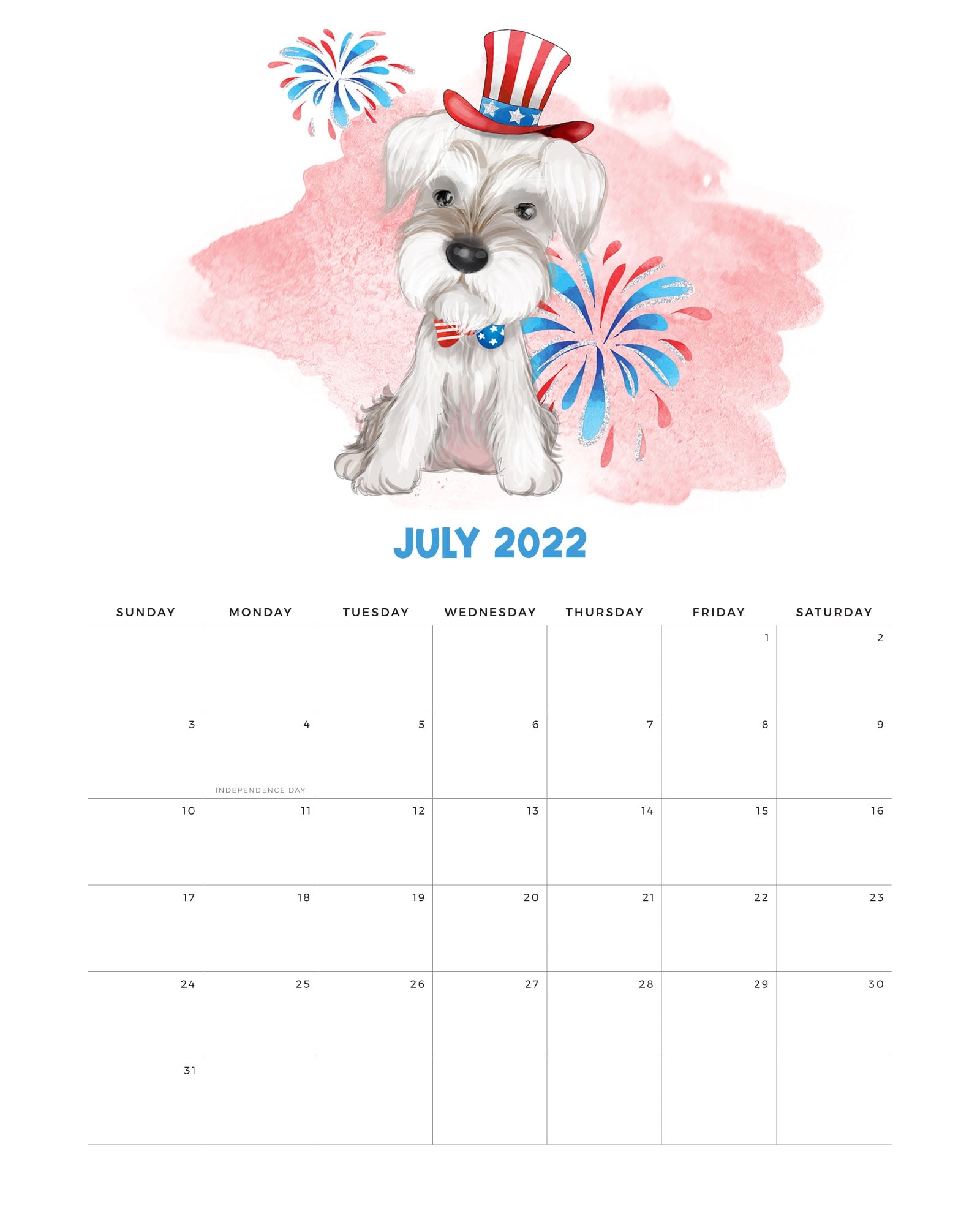 Free Printable 2022 Cute Dog Calendar The Cottage Market