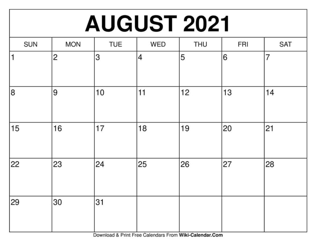 Free Printable August 2023 Calendar Templates With Holidays Wiki Calendar