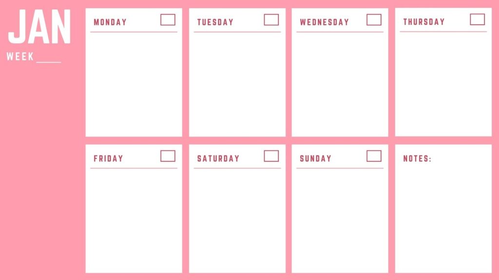Printable Blank Calendar Week Starts On Saturday
