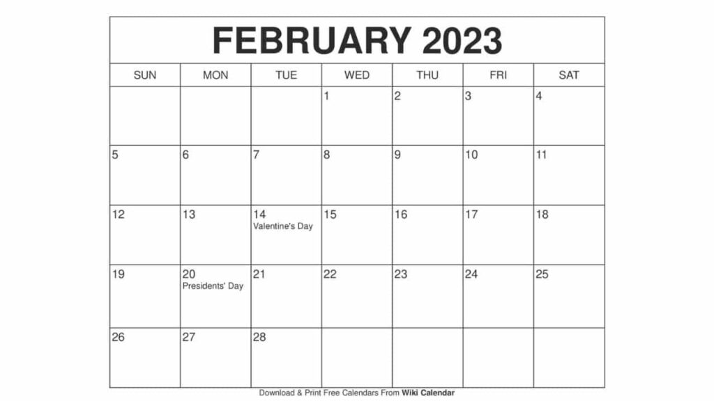 Free Printable February 2023 Calendar Templates With Holidays Wiki Calendar