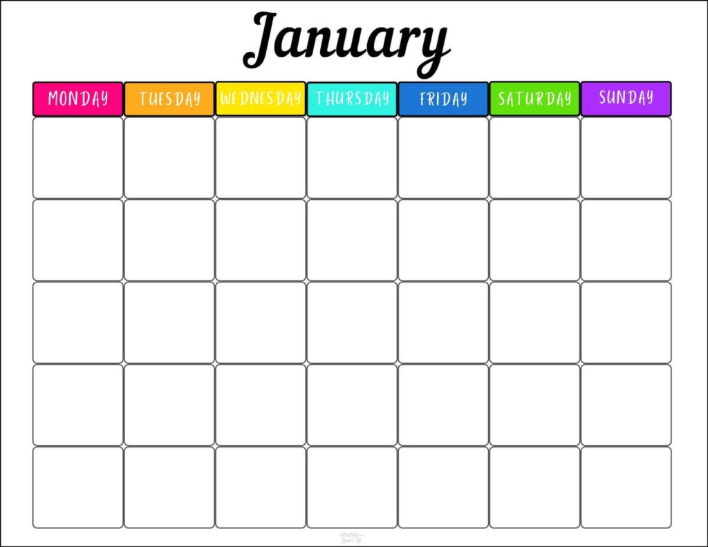 Free Printable Monthly Schedule Template Two Cute Designs 