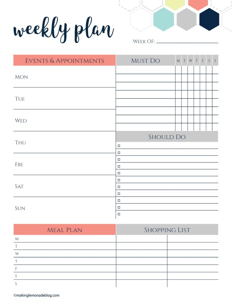 Blank Weekly School Calendar Free Printable - 2024 Calendar Printable