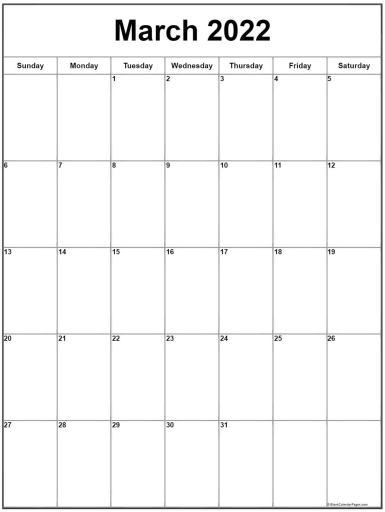 Free Blank Verticle Calendar Printable - 2024 Calendar Printable