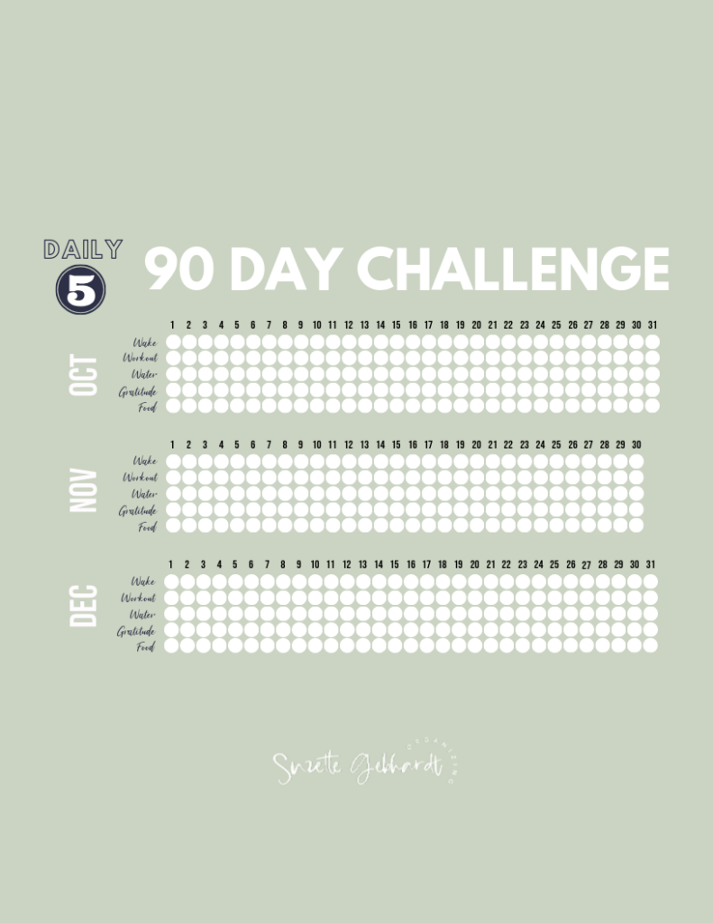 Blank Printable 90 Day Year Calendar