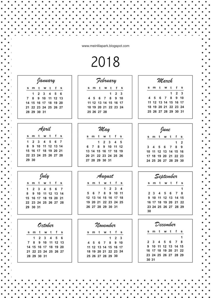 Blank Calendar Printable For Bullet Journal