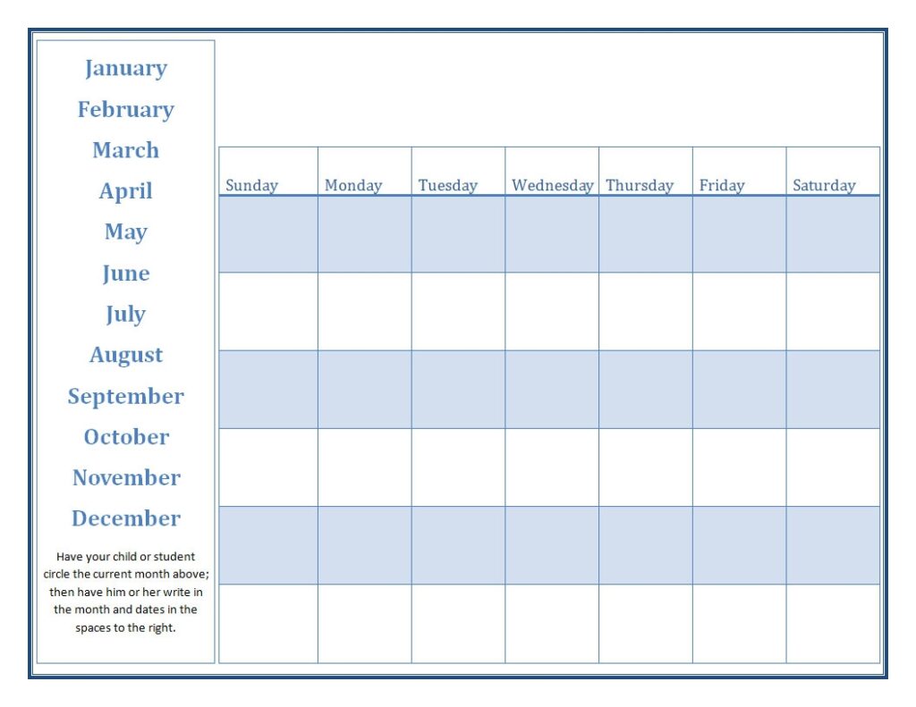 Blank Calendar For Teachers Free Printables