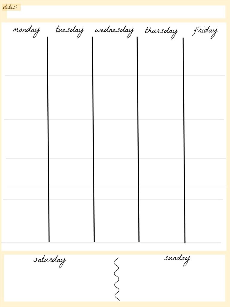 Printable 5 Day Calendar Free 2017 2018 Noticeable Blank Week With Dowload Weekly Calendar Template Blank Weekly Calendar Calendar Printables