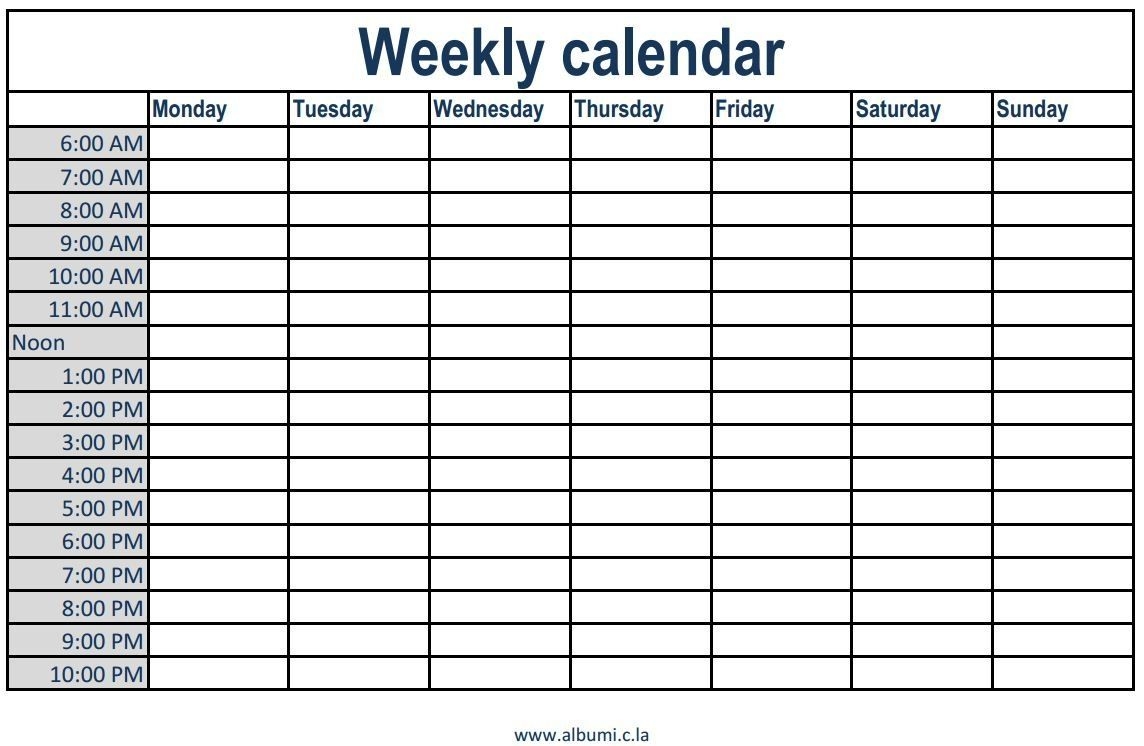 Printable Weekly Calendar With Time Slots Printable Weekly Calendar With 15 Minute Time Daily Calendar Template Blank Weekly Calendar Weekly Calendar Template