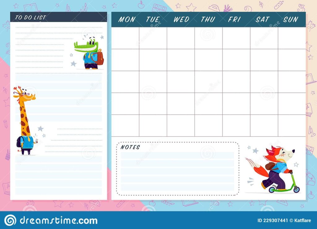 Character Printable Blank Monthly Calendar