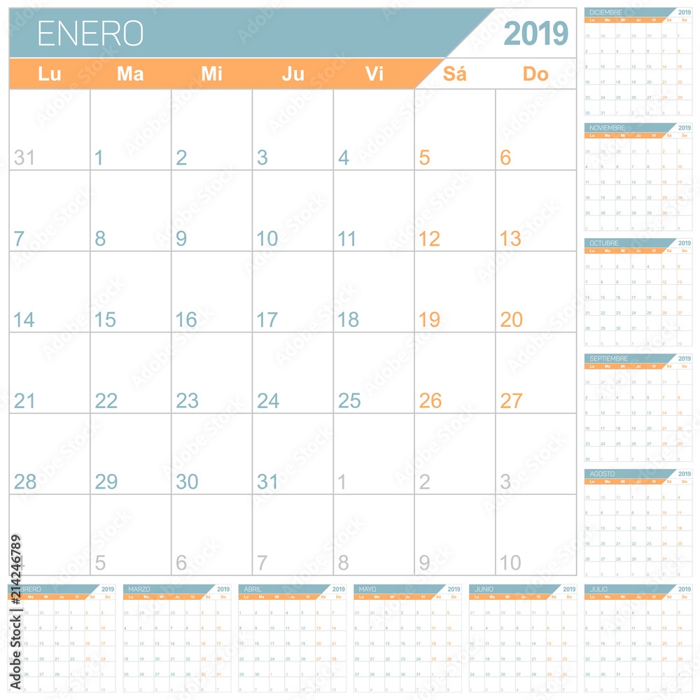 Blank Weekly Calendar Printable Spanish