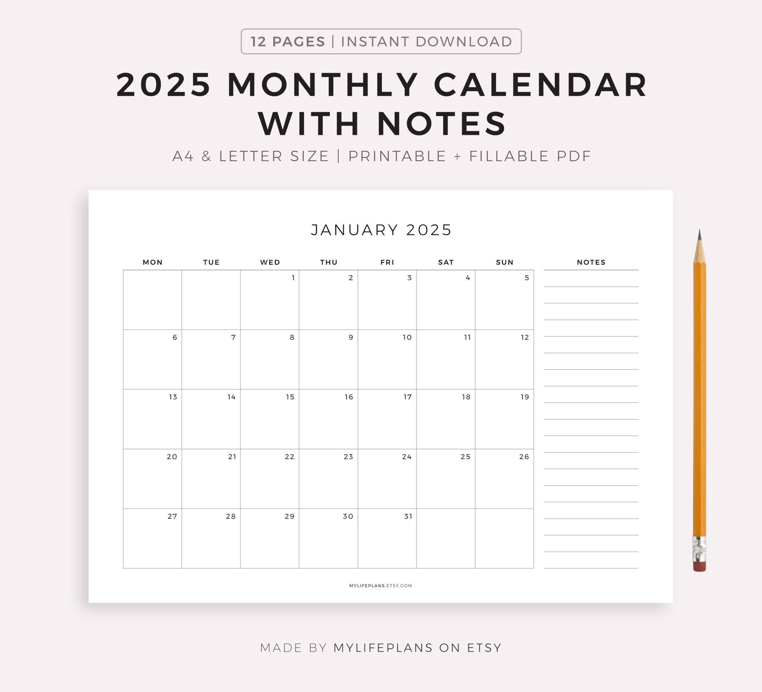 2025 Mac Pages Calendar 2025 Calendar Printable