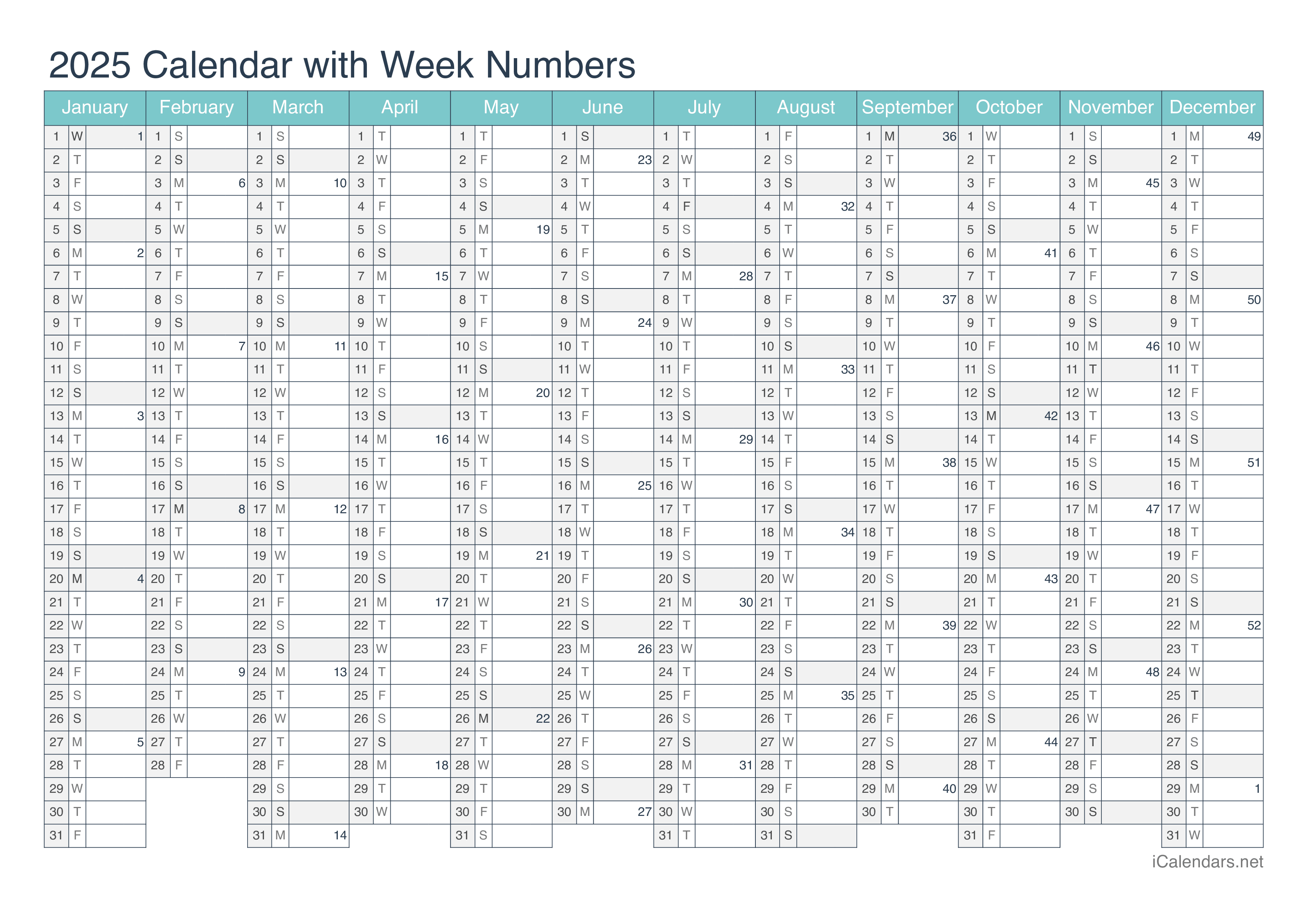 2025 Apple Numbers Calendar 2025 Calendar Printable