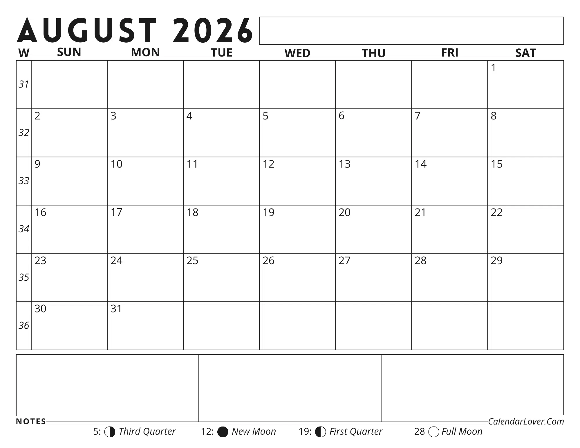 August 2026 Holidays And Observances August 2026 Holidays And Observances