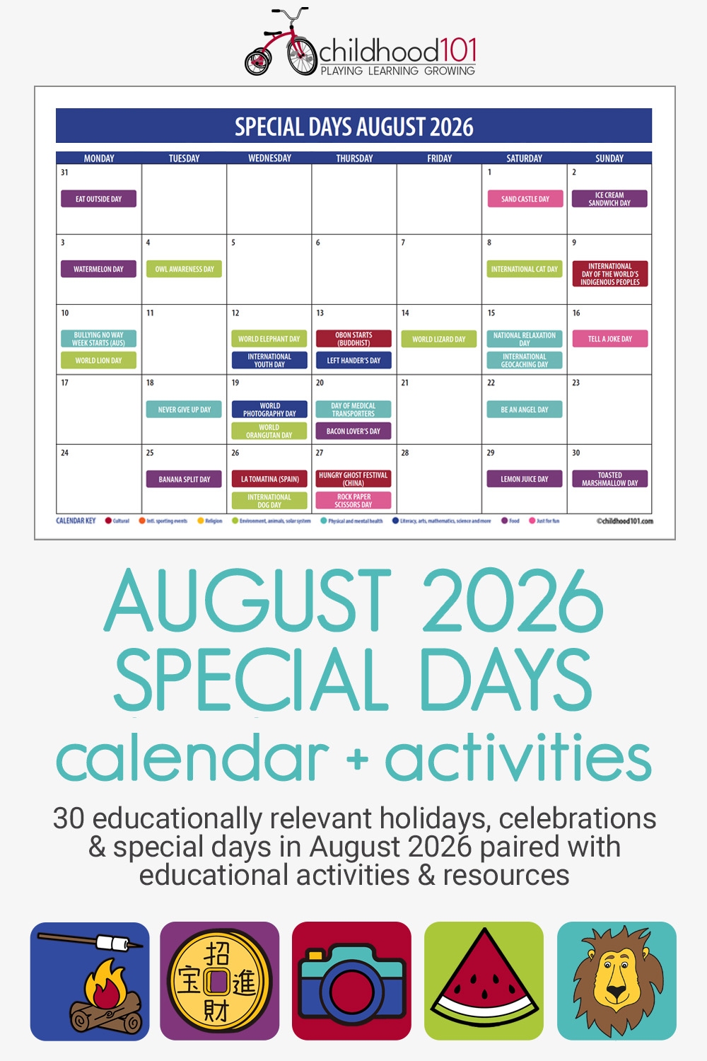 August 2026 Holidays Celebrations For The Classroom Calendar August 2026 Holidays Celebrations For The Classroom Calendar